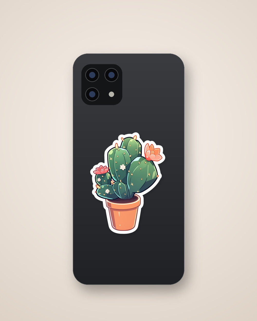 Prickly Pear Cactus Plant Sticker