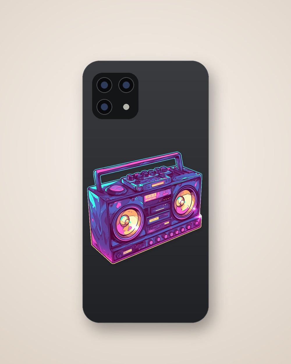 Purple Vintage Radio Sticker