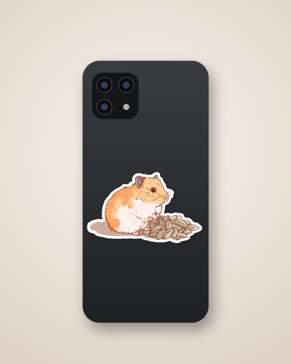 Cute Hamster Eating Sunflower Seeds Sticker