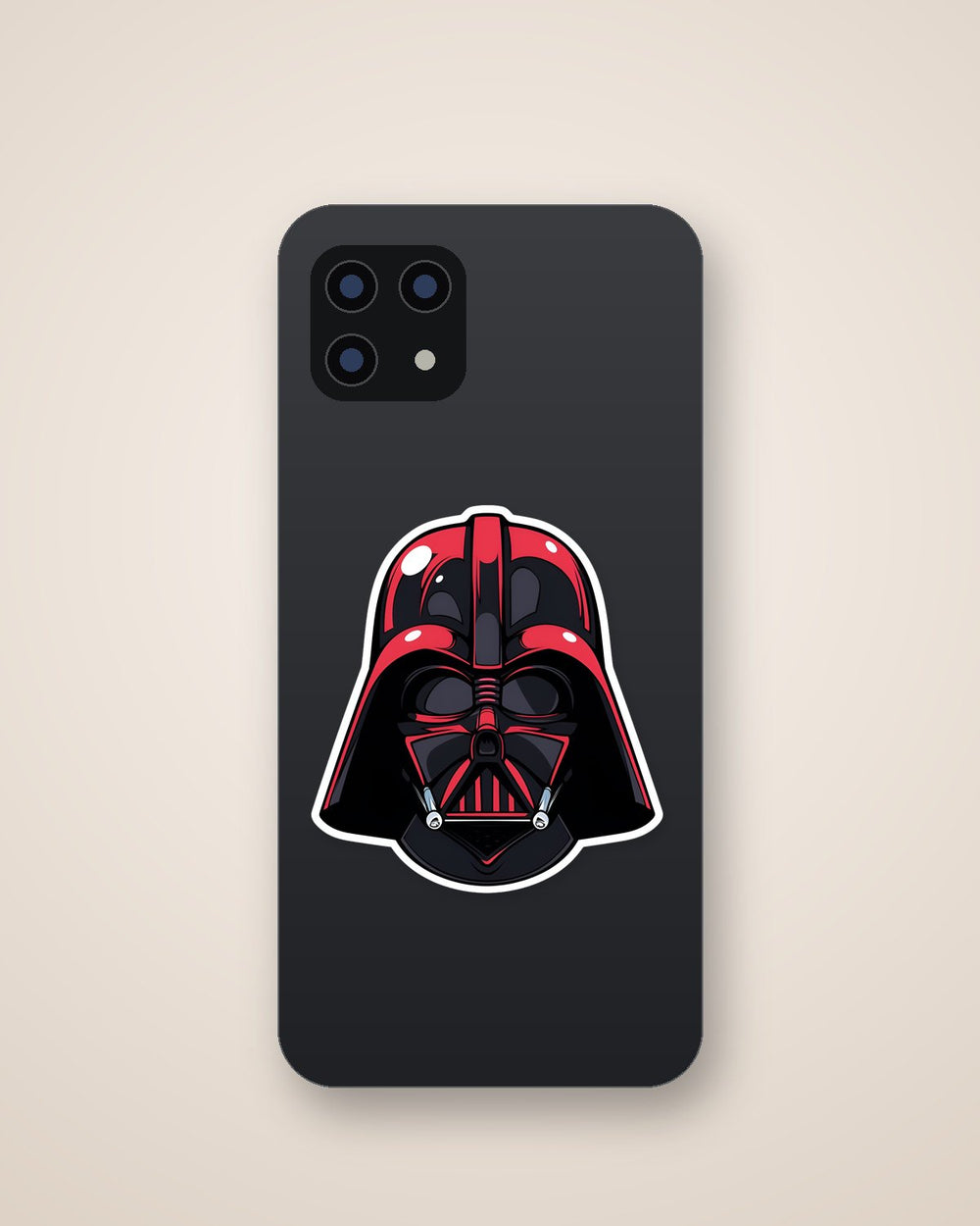 Black and Red Darth Vader Helmet Sticker