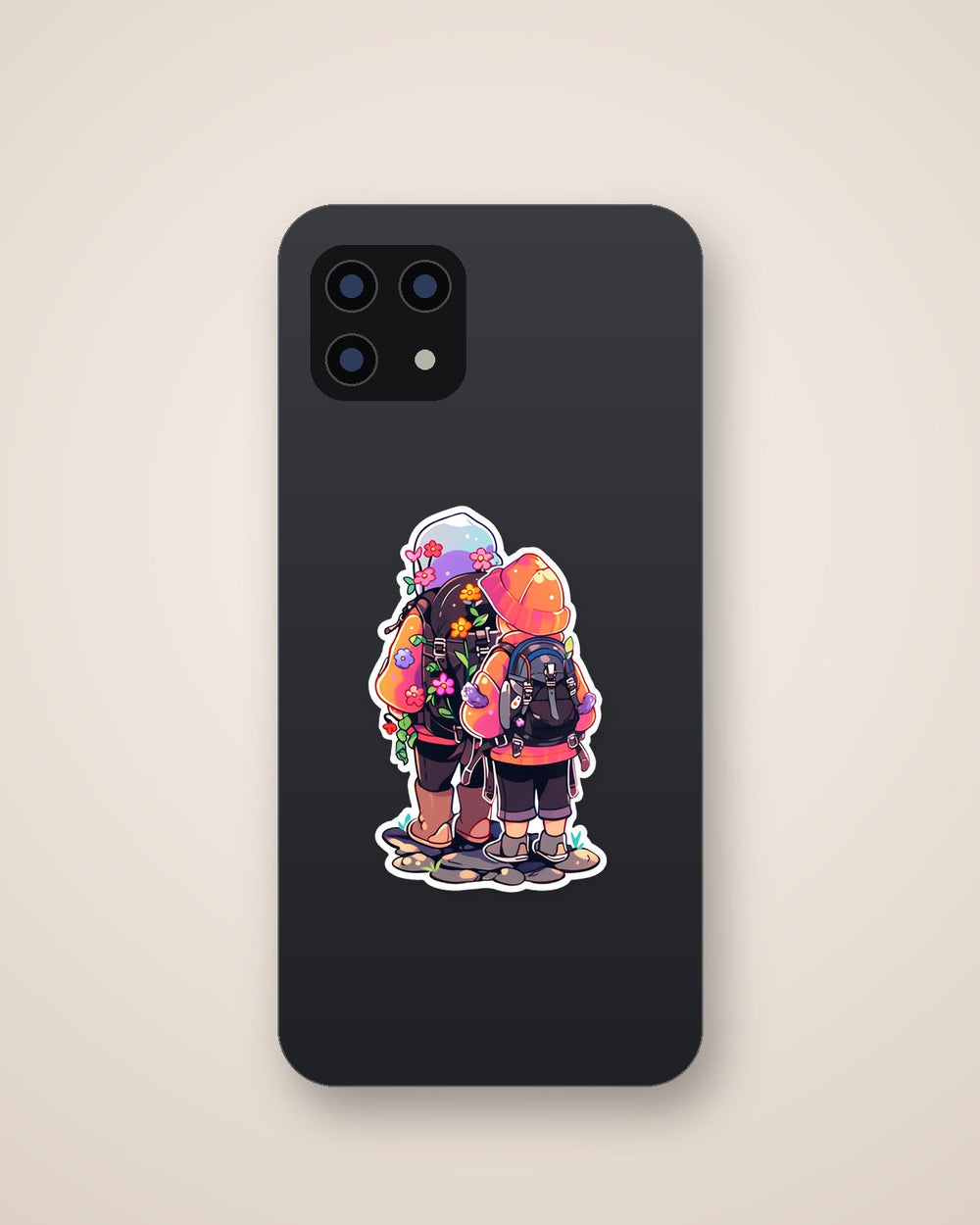 Couple Hikers Aesthetic Sticker