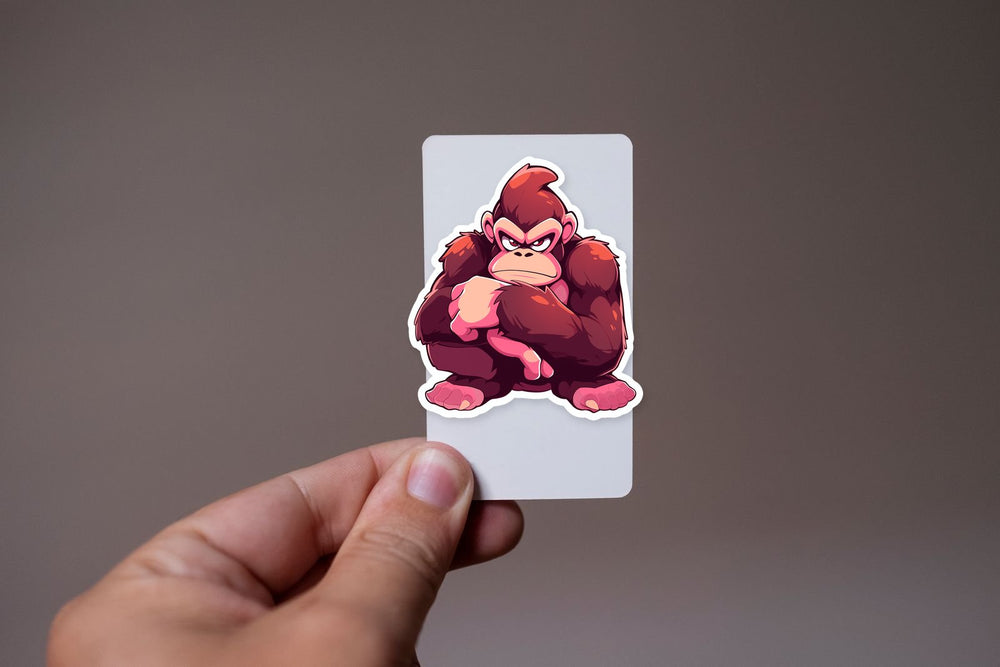 Angry Gorilla Cartoon Sticker
