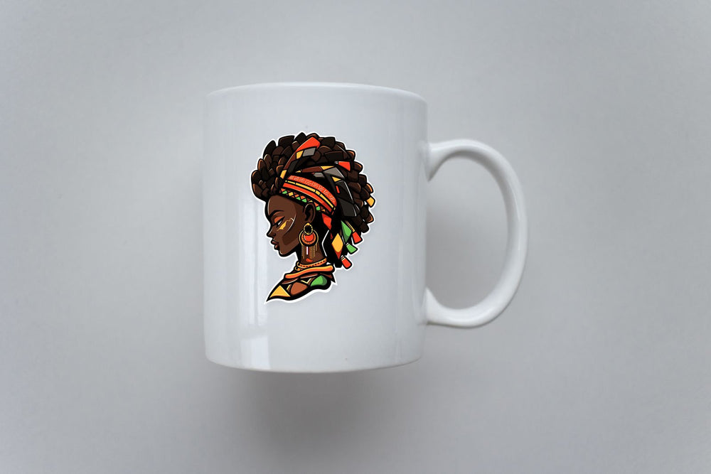 Traditional African Girl Art Sticker