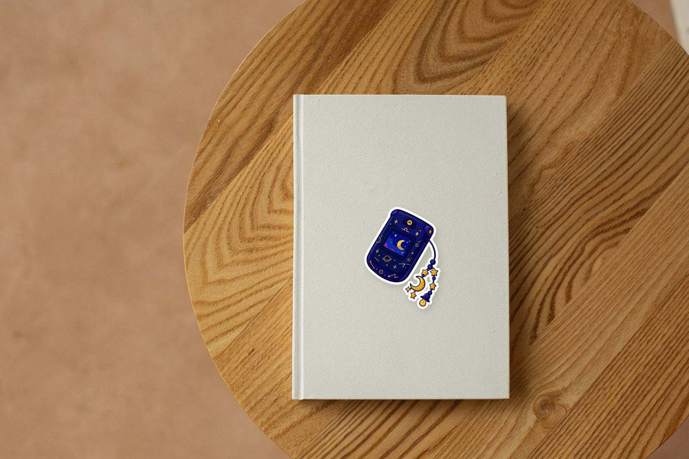 Cosmic Moon Phone Charm Night Sky Sticker