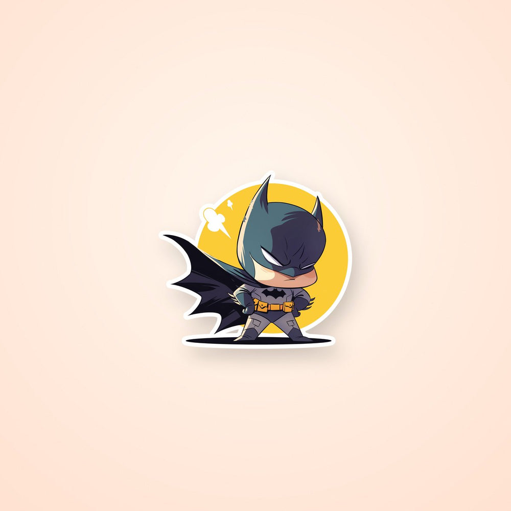 Chibi Angry Batman Funny Sticker