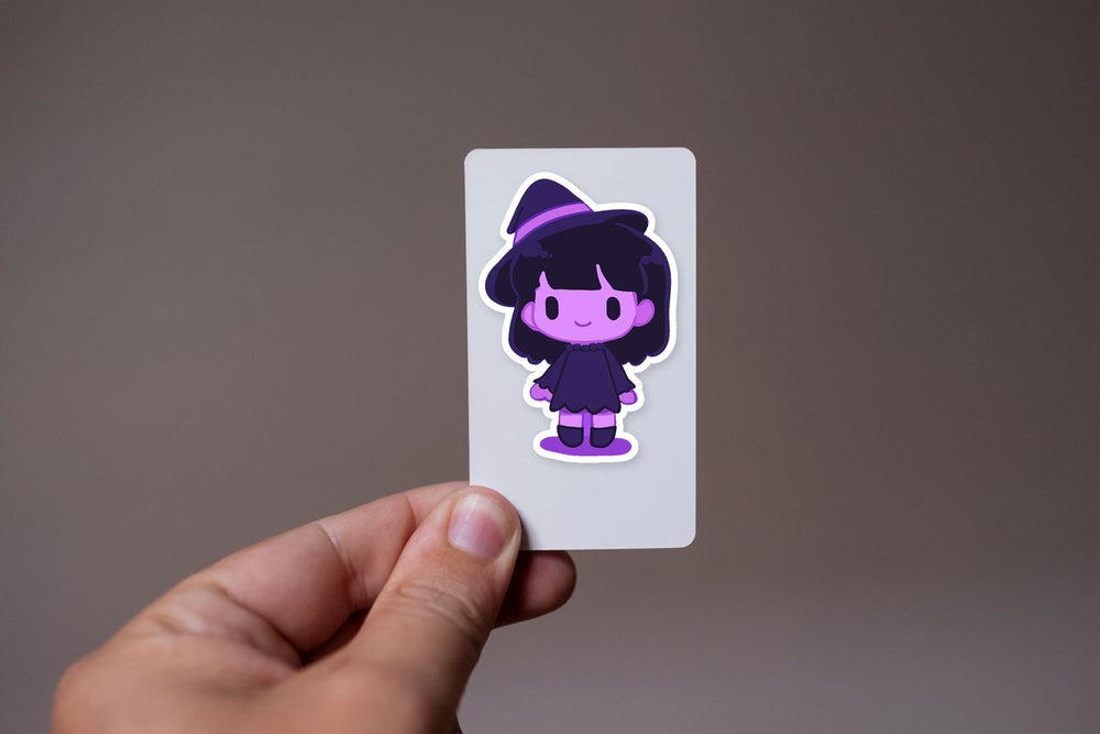 Chibi Purple Witch Girl Sticker