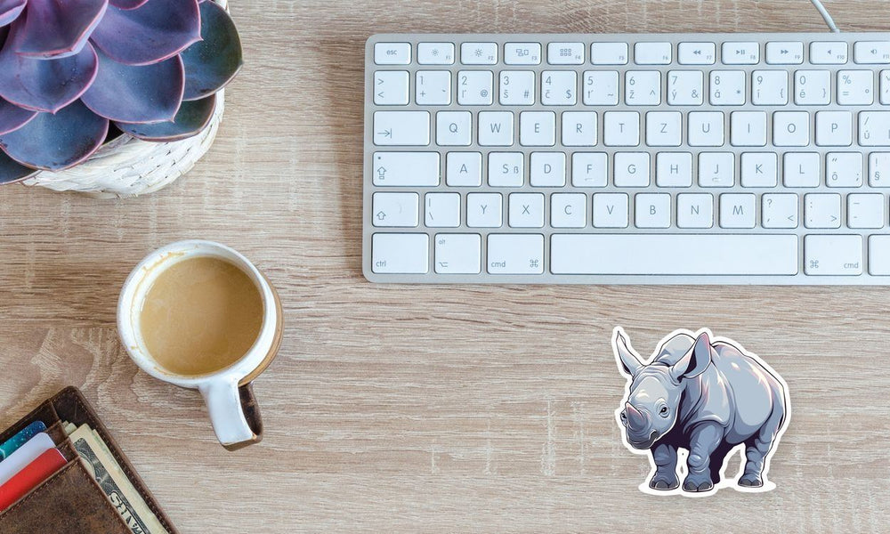 Aesthetic Rhinoceros Sticker