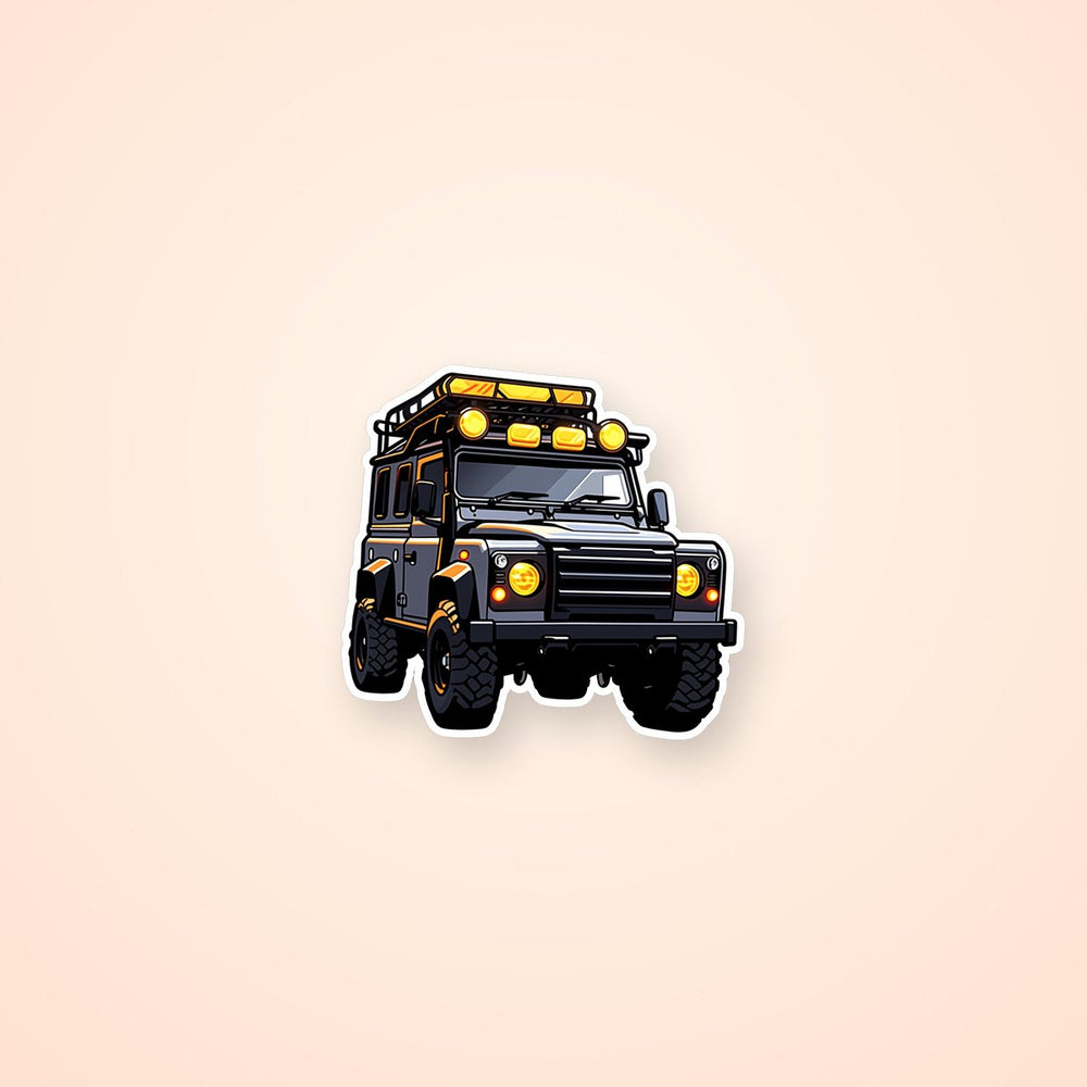 Black Jeep Cardboard Sticker