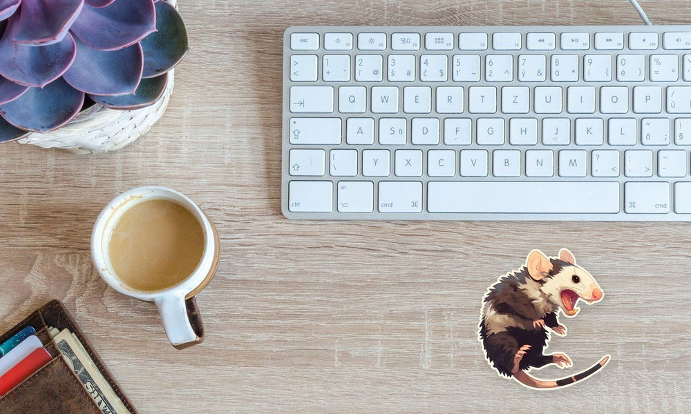 Funny Opossum Scream Weird Meme Clipart Sticker