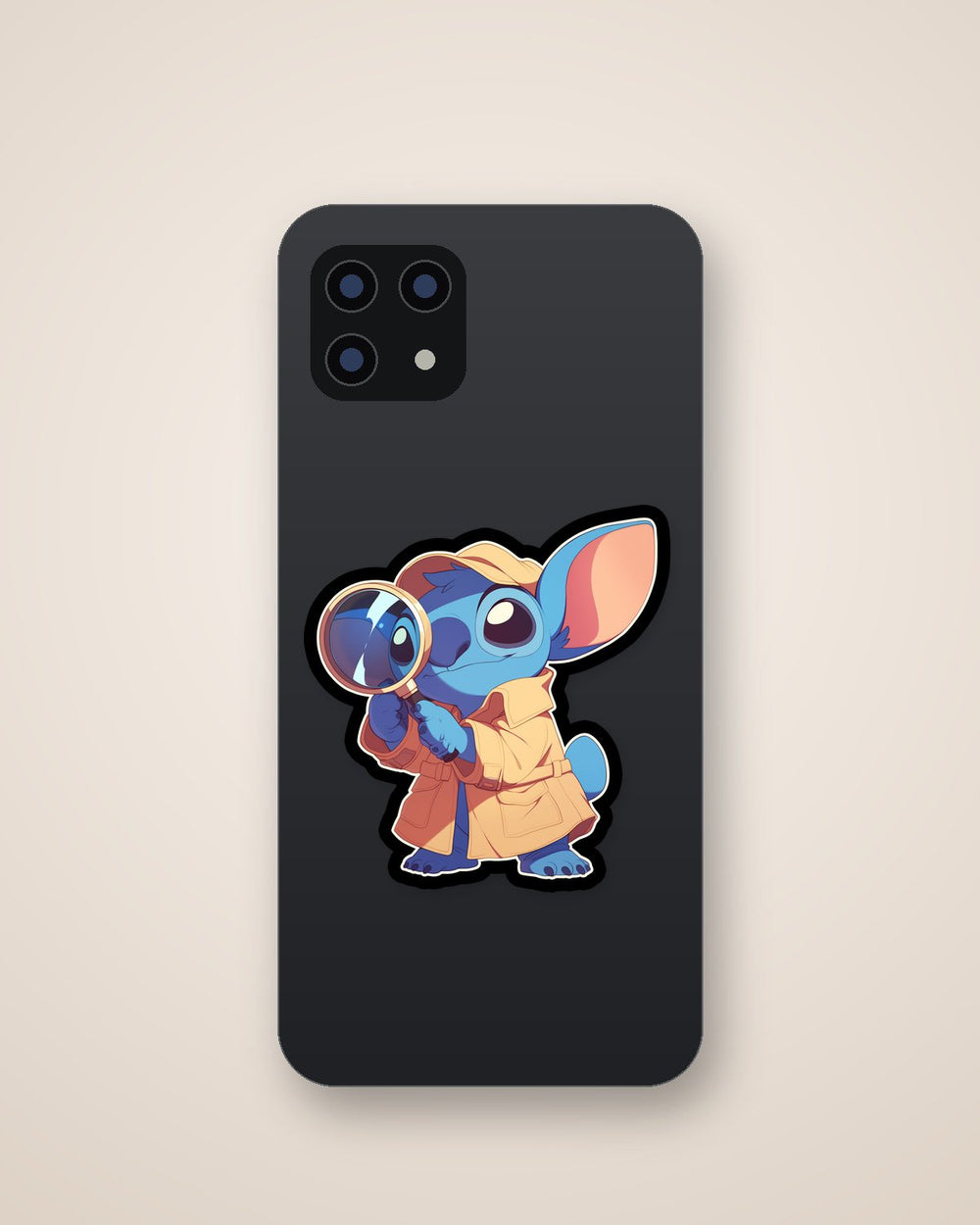 Stitch Detective Magnifying Glass Cute Sticker