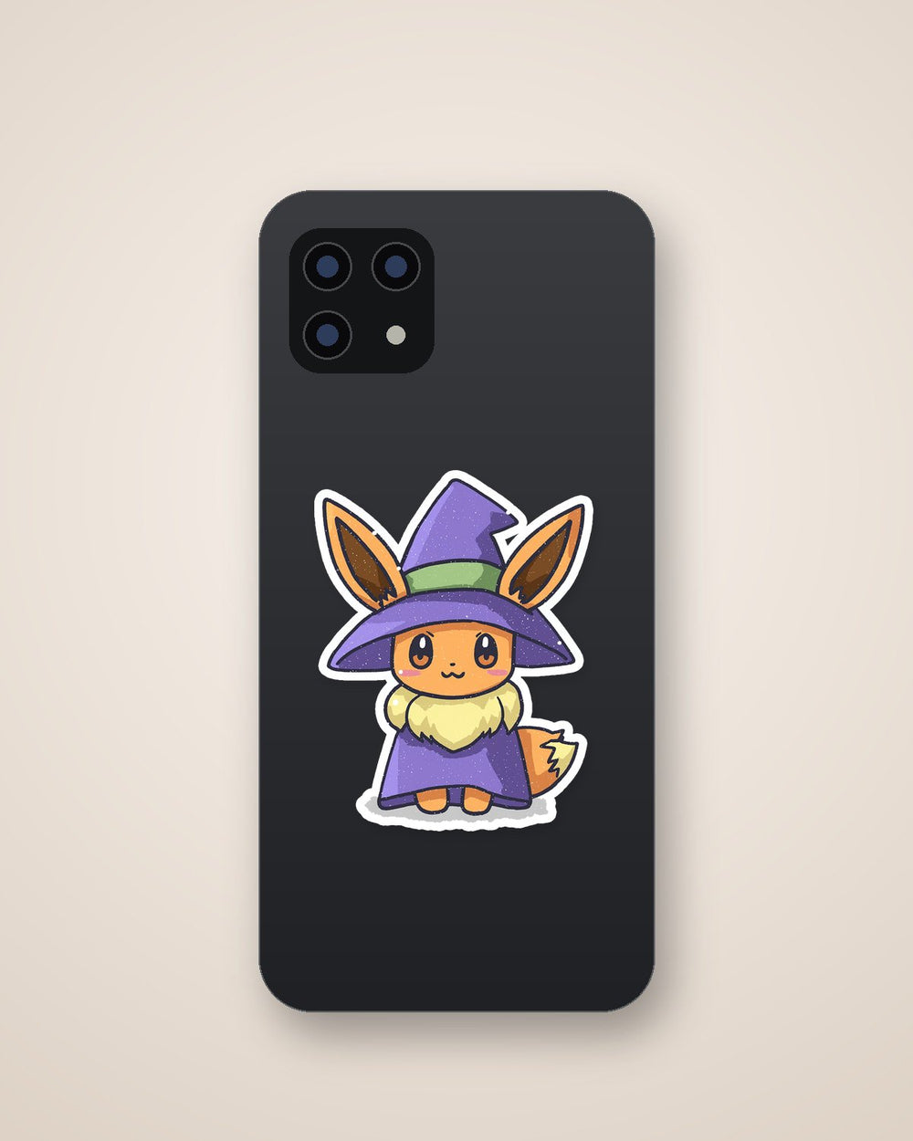 Pokemon Eevee Witch Hat Halloween Sticker