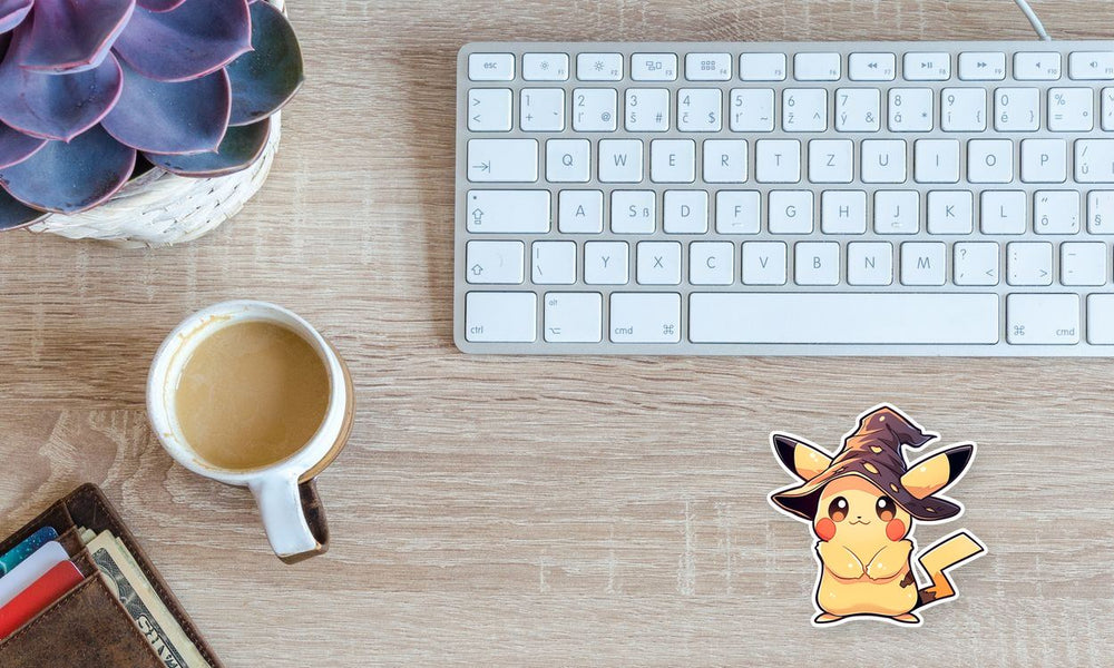 Halloween Pikachu with Witch Hat Sticker
