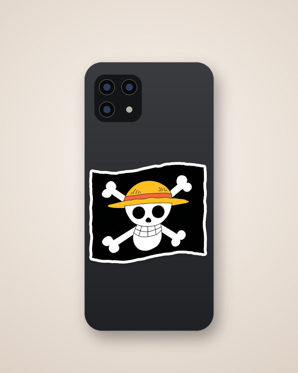 One Piece Straw Hat Jolly Roger Flag Sticker