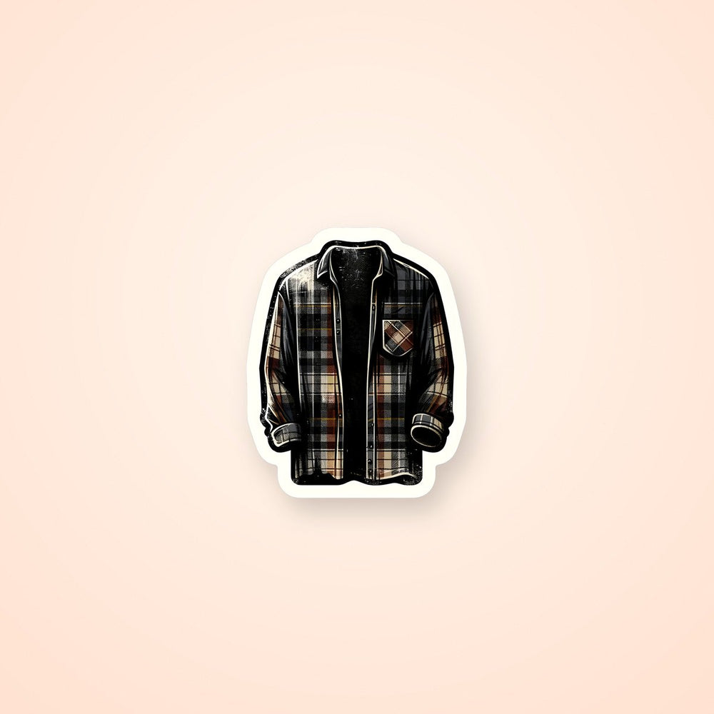 Grunge Flannel Shirt Sticker