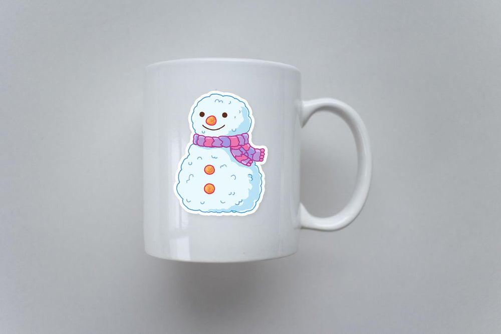 Cute Snowman with Scarf Winter Sticker