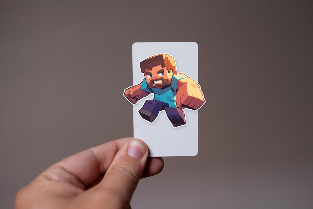 Minecraft Steve Punch Pose Sticker