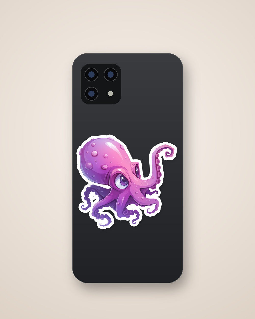 Cute Purple Octopus Sticker
