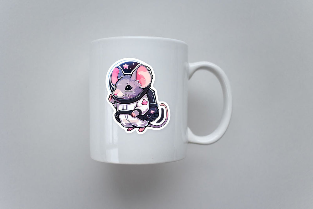 Cute Mouse Astronaut Sticker