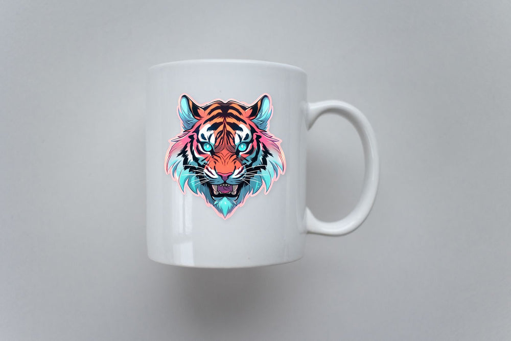 Aesthetic Tiger Head Pastel Sticker