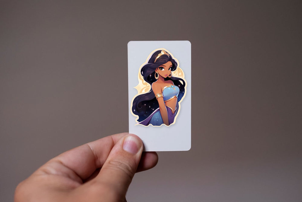 Aladdin Princess Jasmine Beige Stroke Sticker