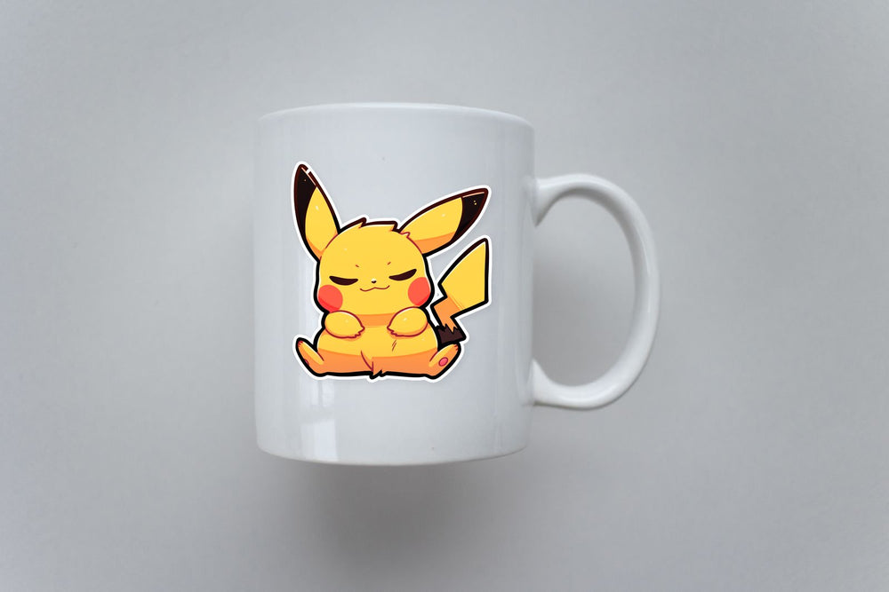Pokemon Cute Pikachu with Closed Eyes Sticker