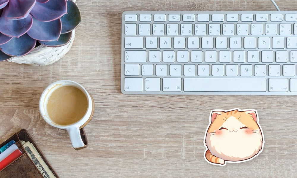 Funny Fat Cat Chibi Sticker