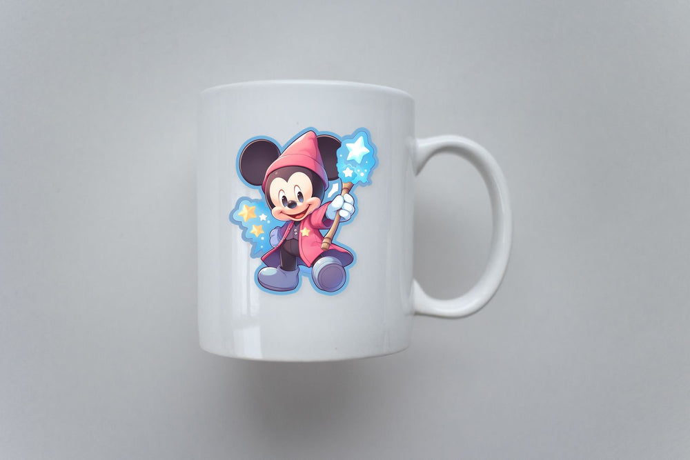 Mickey Mouse with Magic Wand Blue Stroke Sticker