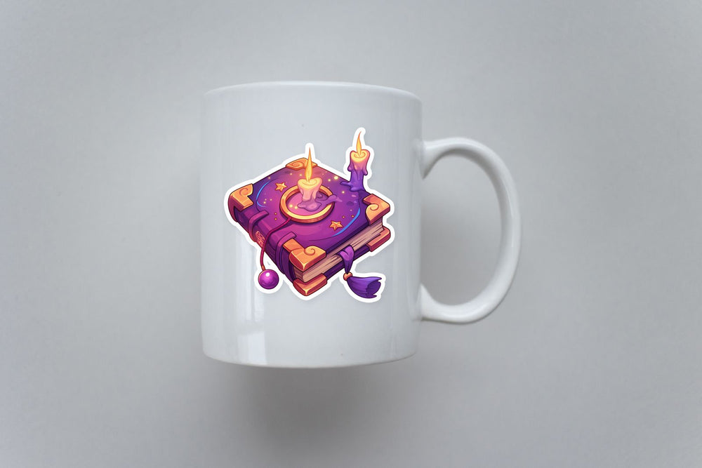 Magic Spellbook Candles Sticker