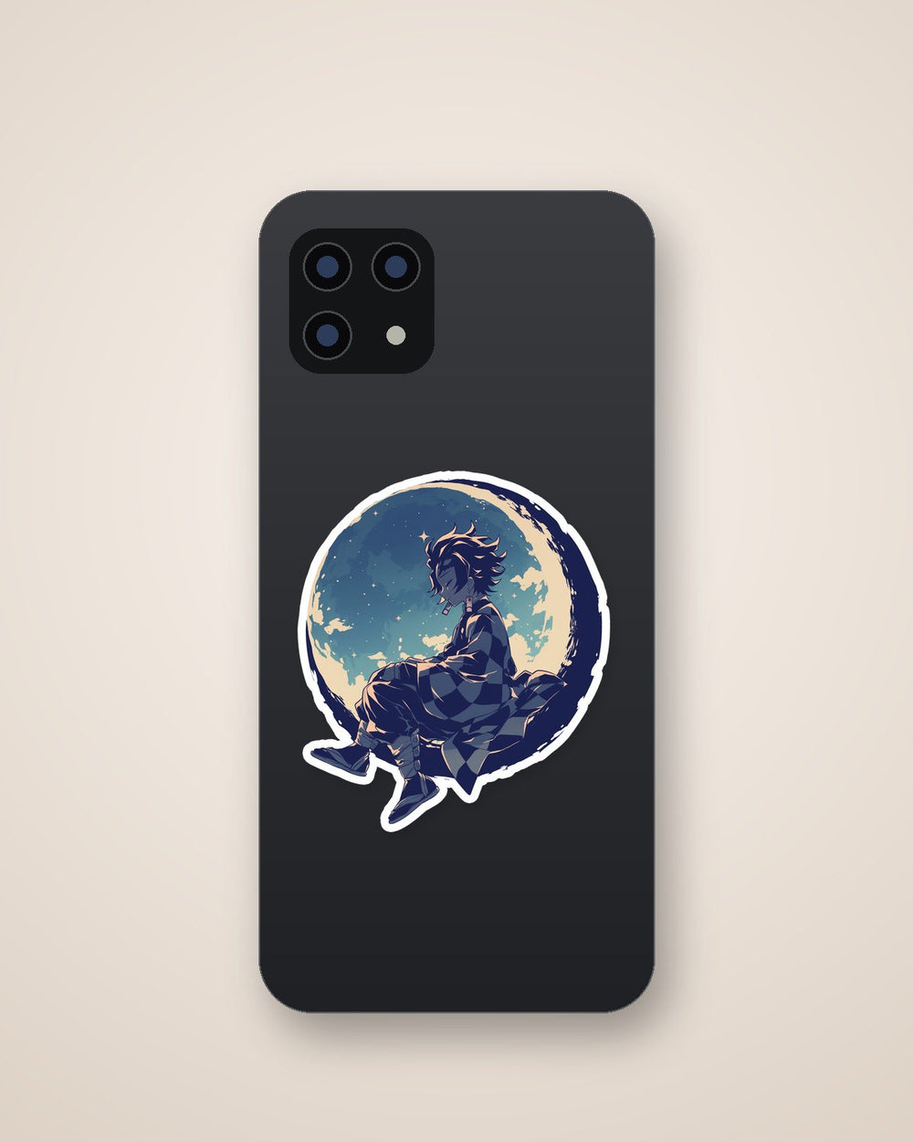 Tanjiro Kamado Moonlight Silhouette Sticker