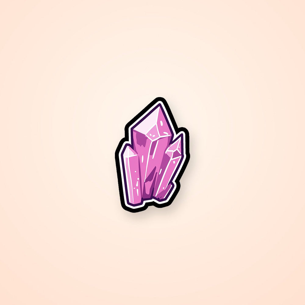 Pastel Pink Crystal Gem Aesthetic Sticker