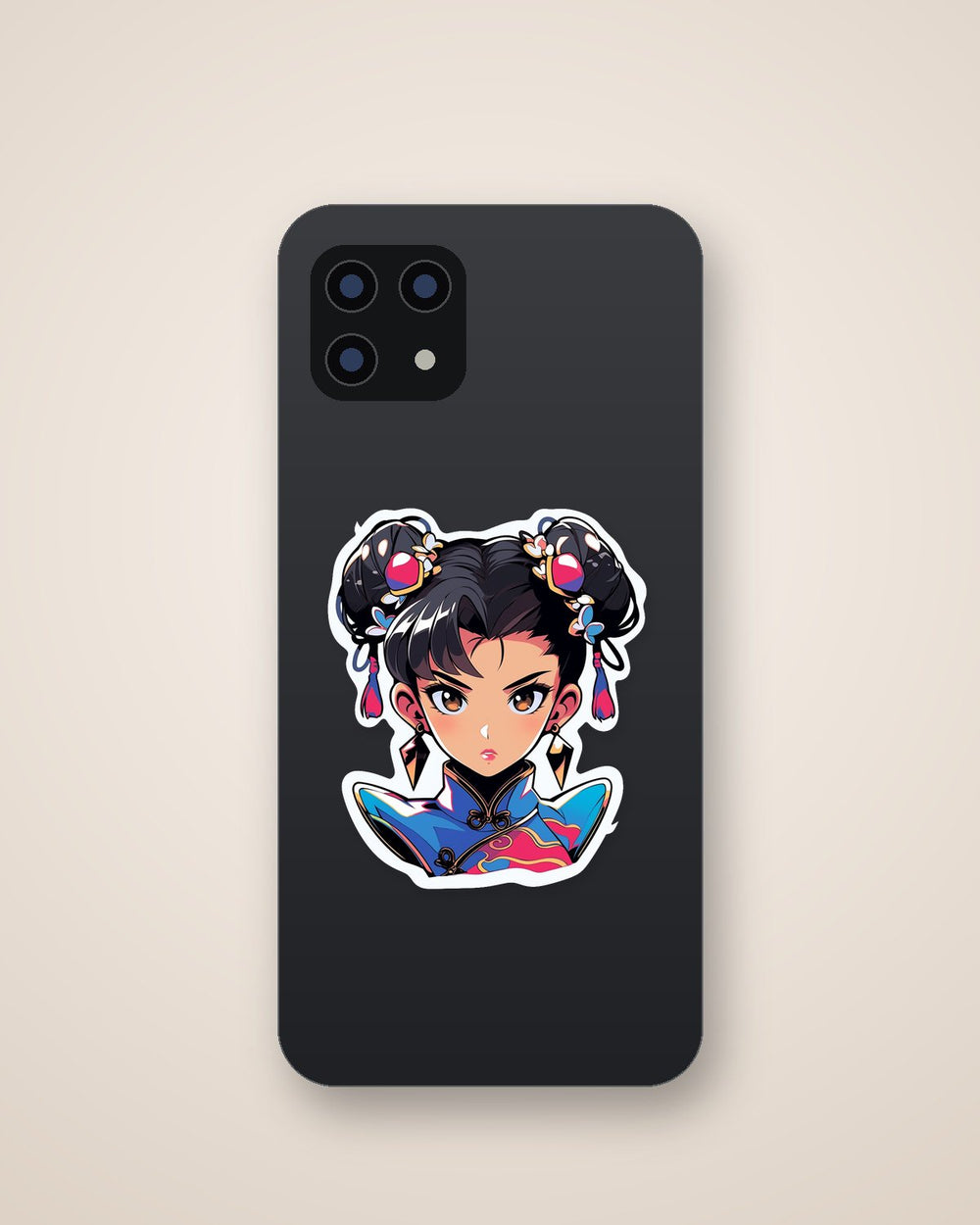 Anime Girl with a Serious Look Sticker