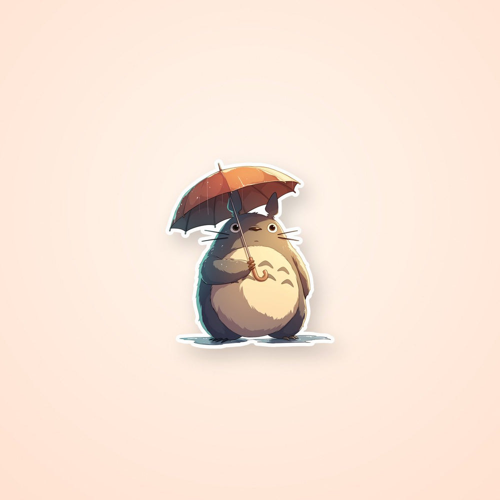 Ghibli Totoro with Umbrella Sticker