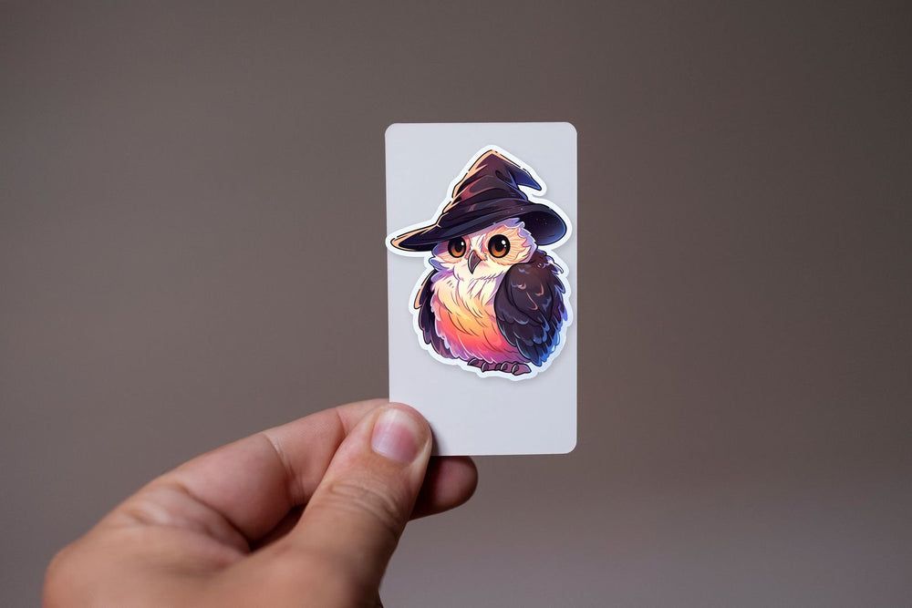Owl in Witchy Hat Sticker