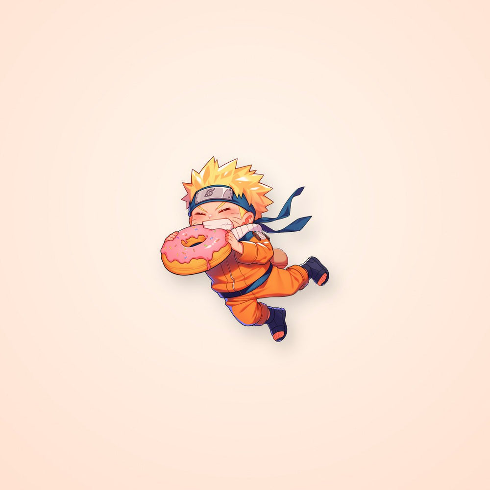 Happy Naruto with Donut Sticker