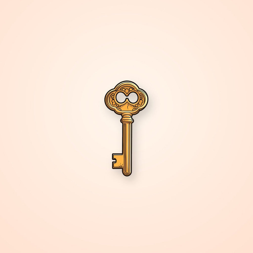 Golden Vintage Key Sticker