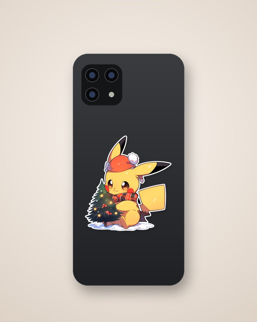 Pikachu with Christmas Tree Sticker