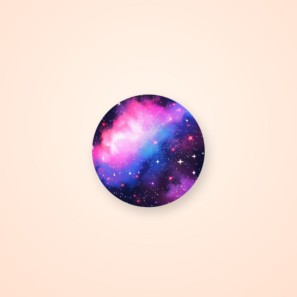 Beautiful Purple Space Round Sticker