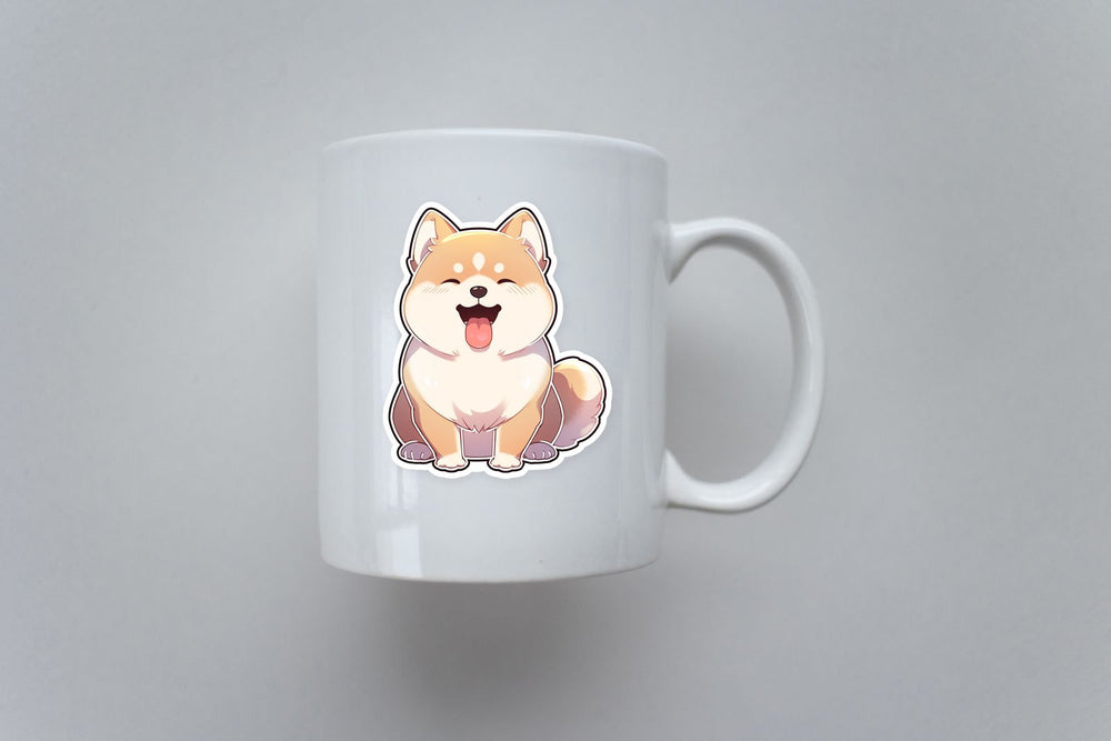 Shiba Inu with Closed Eyes Sticker