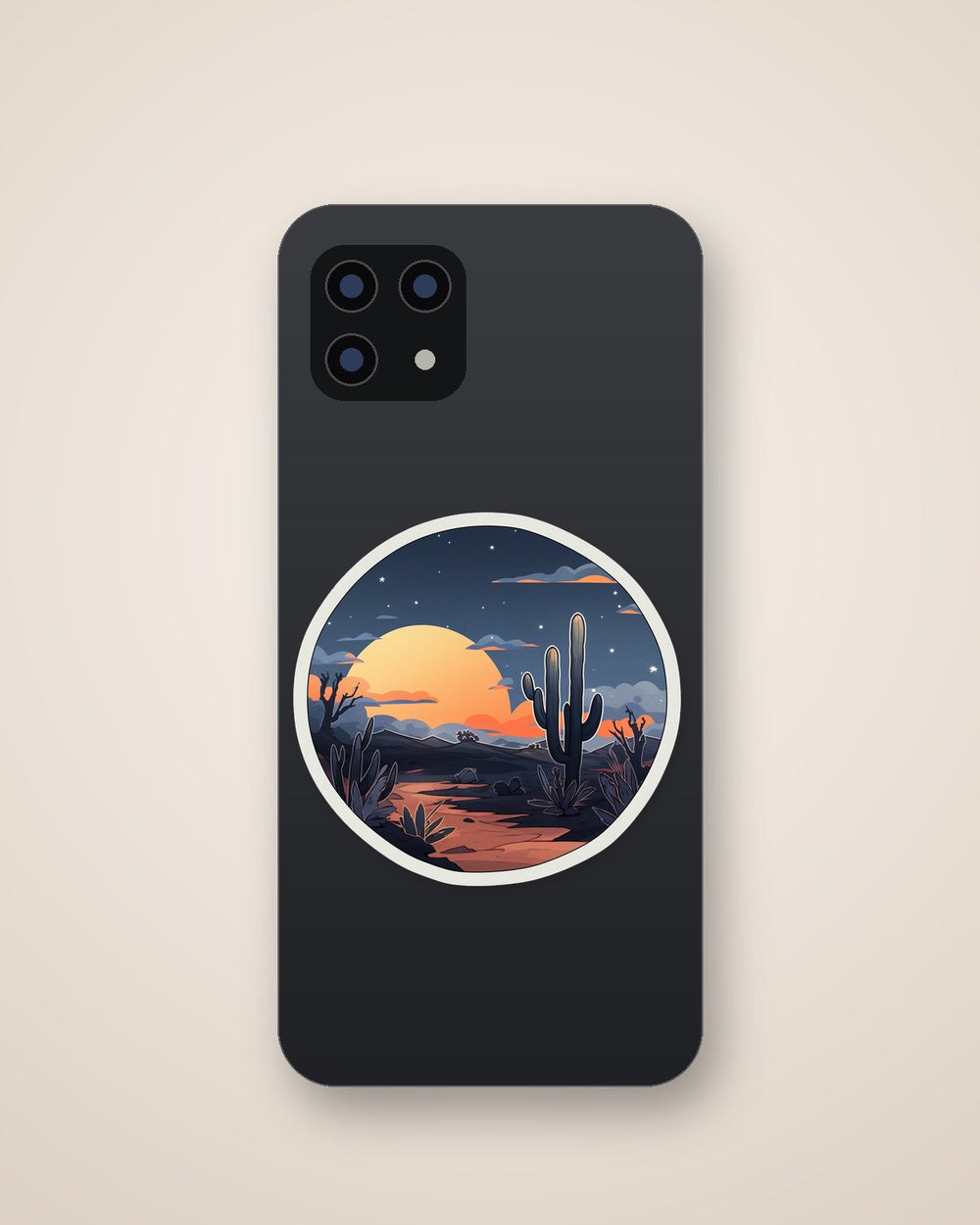 Desert Sunset Round Sticker