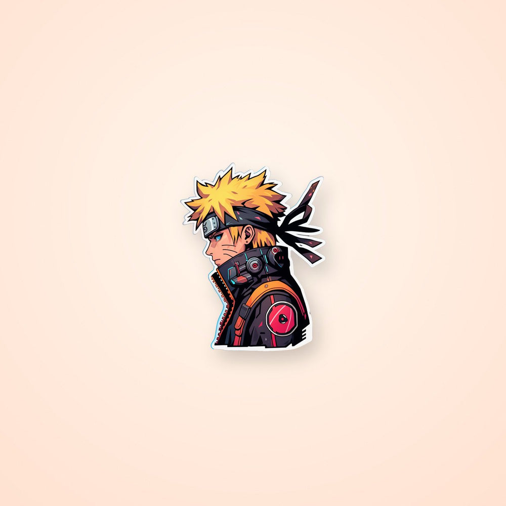 Naruto Uzumaki in Cyberpunk Style Sticker
