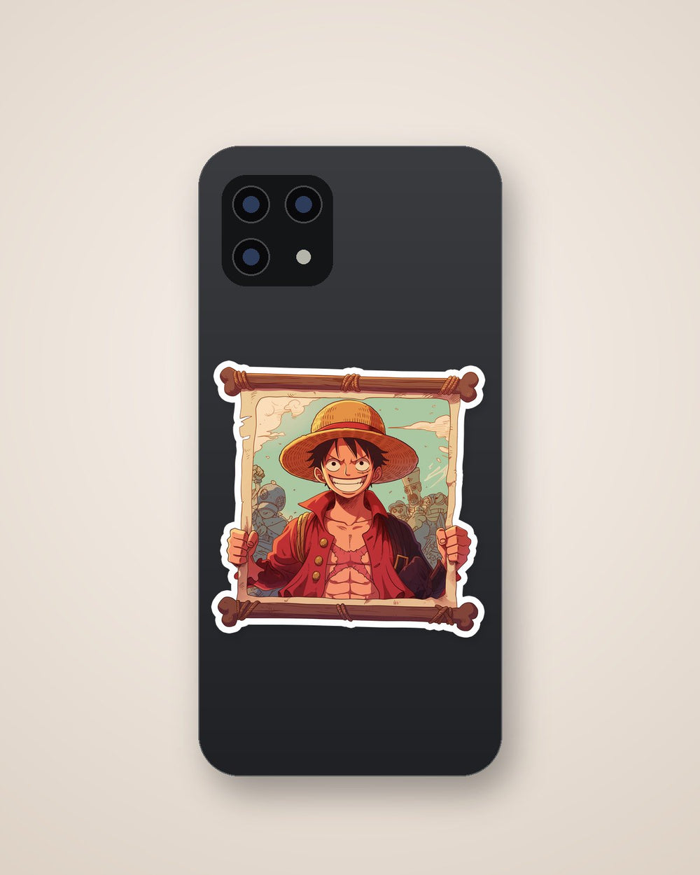 Luffy Wanted Poster One Piece Sticker