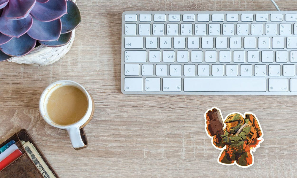 Doom Slayer Chibi Style Game Sticker