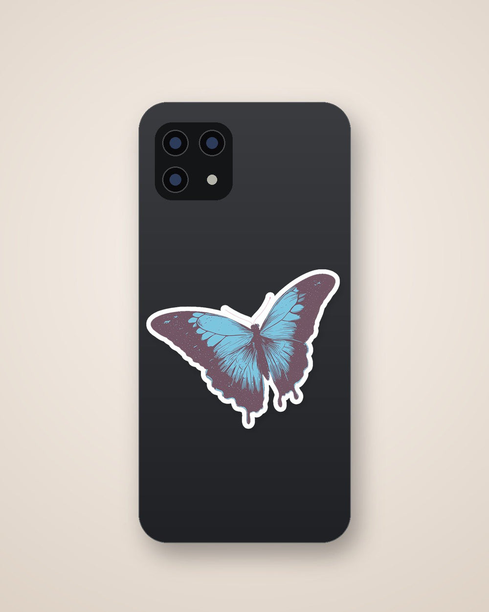 Blue Morpho Butterfly Vintage Aesthetic Sticker