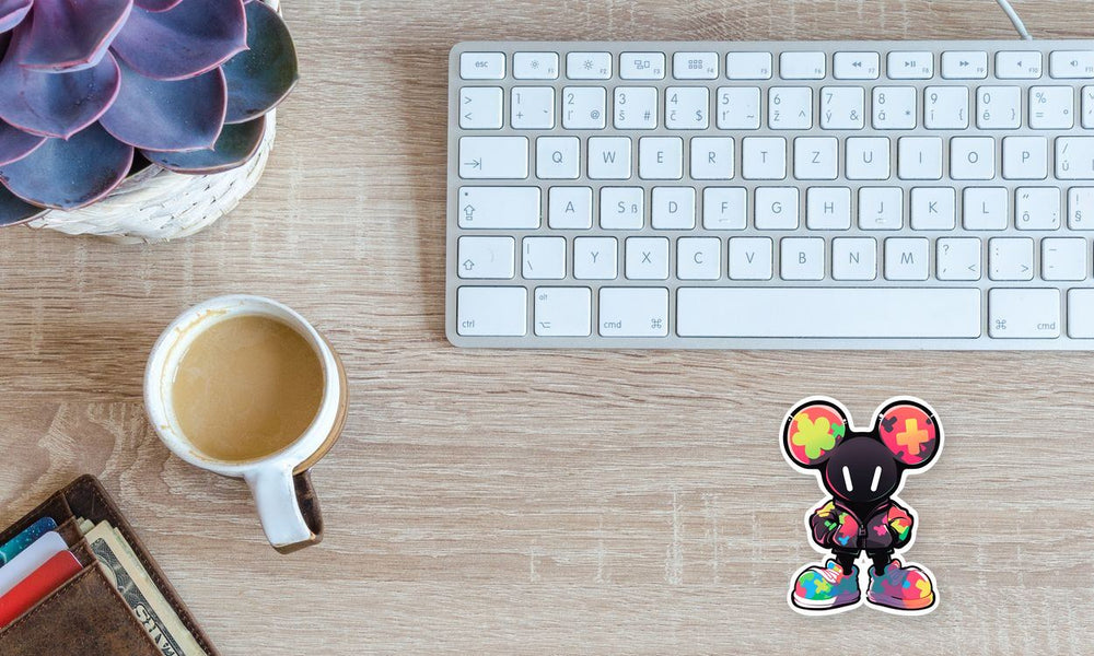 Colorful Mickey Mouse Style Sticker