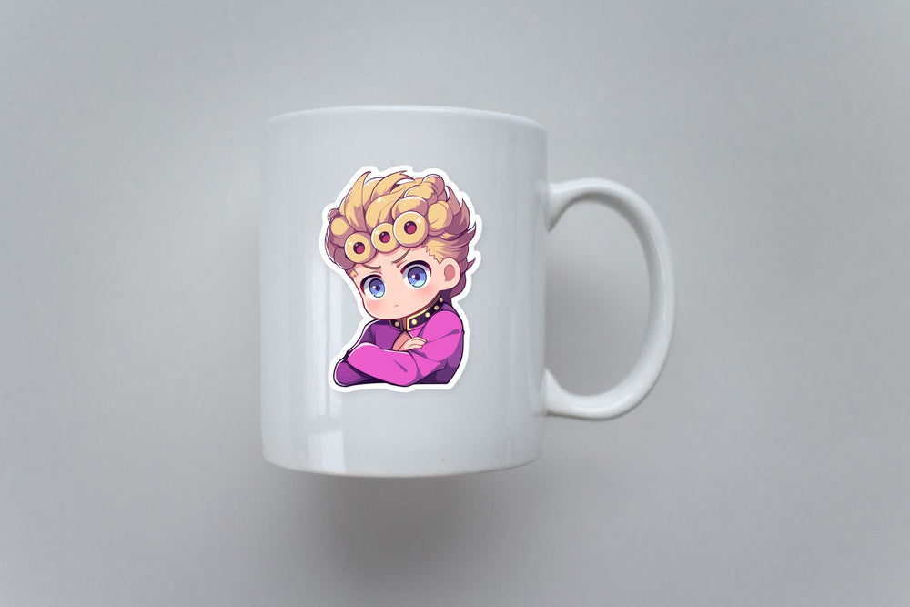 Chibi Giorno Giovanna Crossed Arms Sticker