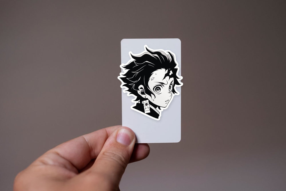 Kimetsu No Yaiba Tanjiro Black & White Sticker