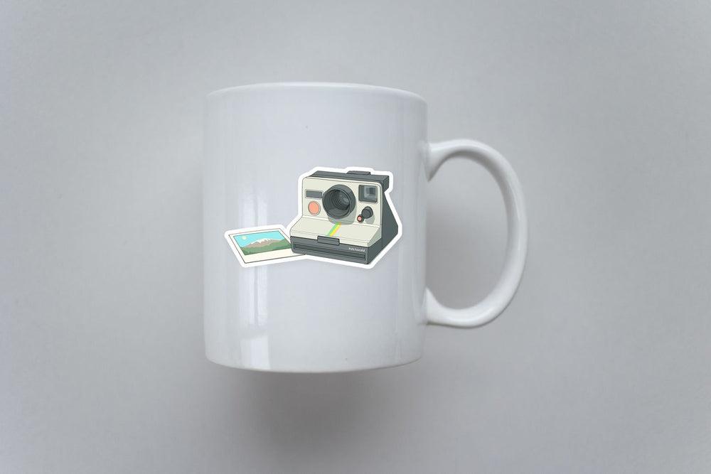 Retro Polaroid Instant Camera Vintage Sticker