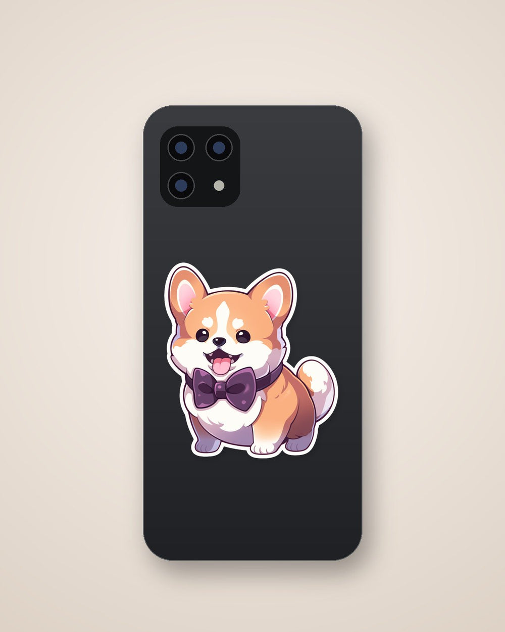 Cute Dog with a Bowtie Sticker
