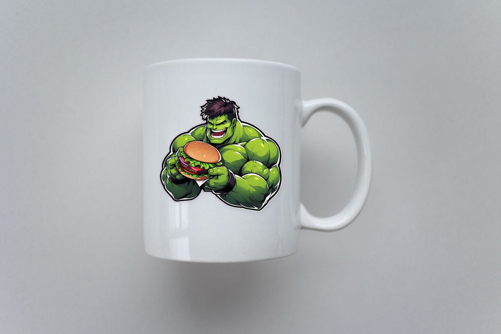 Marvel Hulk with Burger Sticker