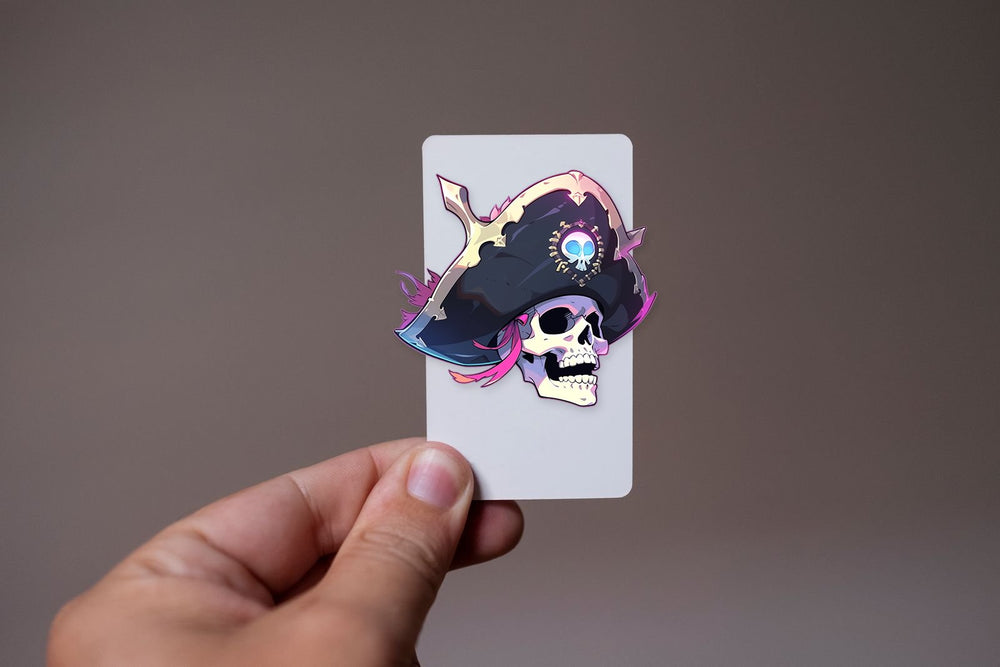 Aesthetic Skull in Pirate Hat Sticker